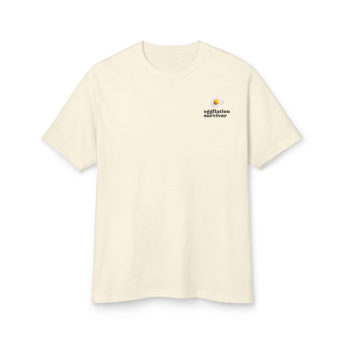 Eggplation Survivor Tee – "Never Forget" Graphic Cotton T‑Shirt