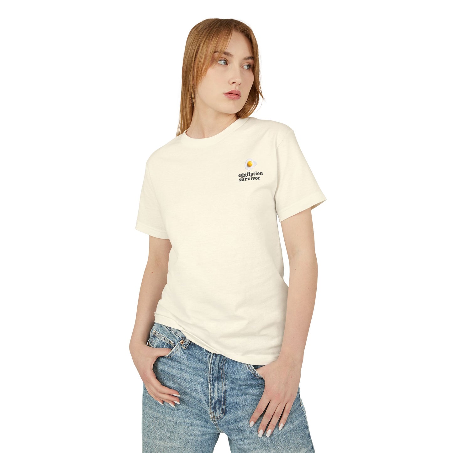 Eggplation Survivor Tee – "Never Forget" Graphic Cotton T‑Shirt